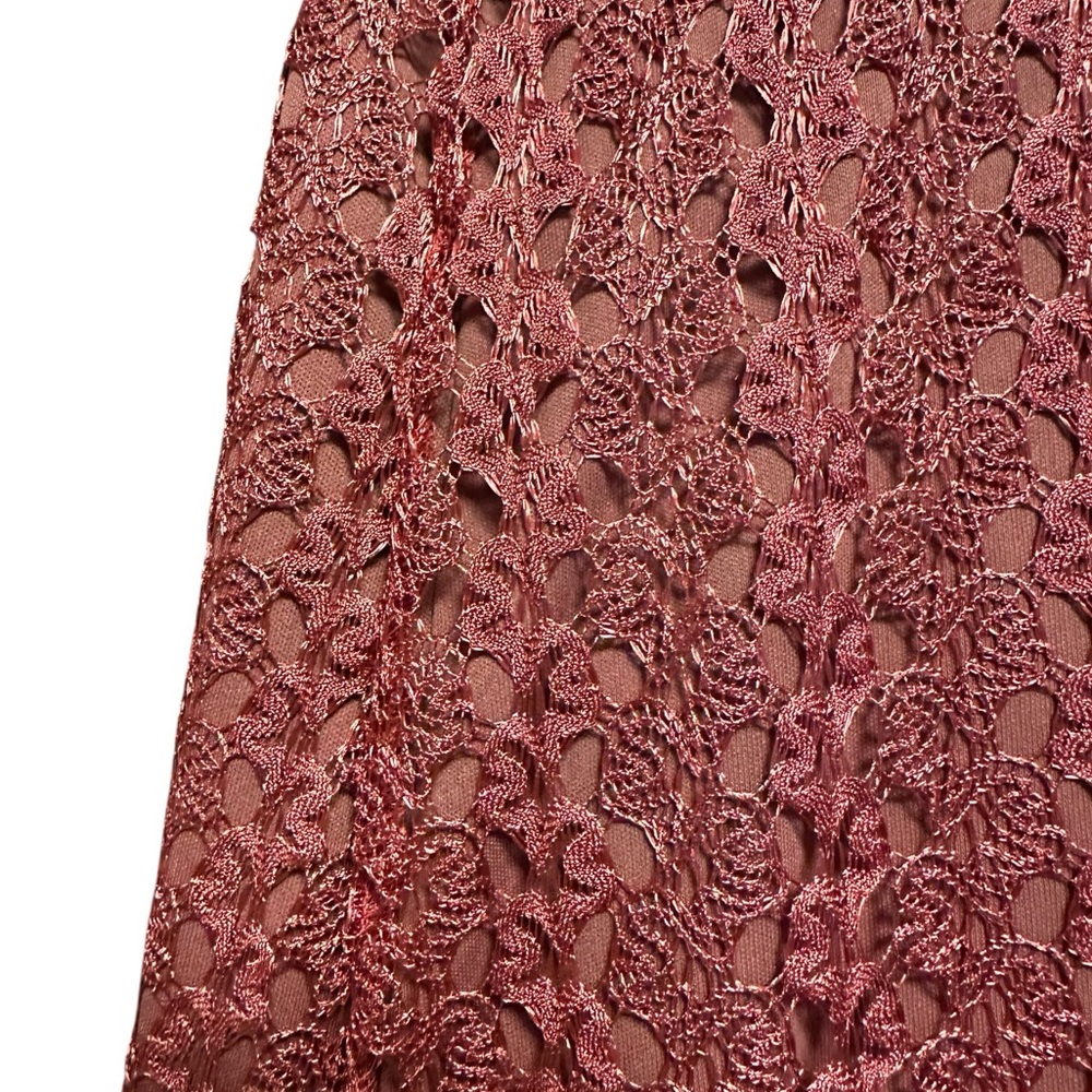 Ashley Blue Y2K Mauve Rosy Lace Maxi Skirt Deadstock NWT Made USA Vintage 2000s - Picture 13 of 13